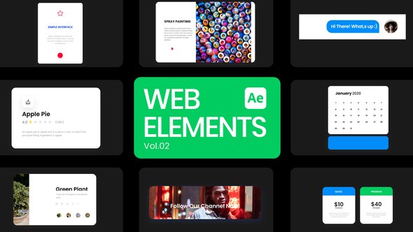 Videohive Web Elements 02 for After Effects Elements template preview