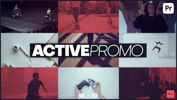 Active Promo Premiere Pro template preview