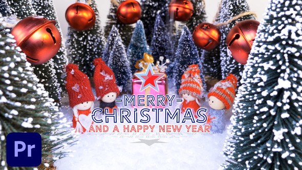 Happy Holidays Community Wishes Premiere Pro template preview