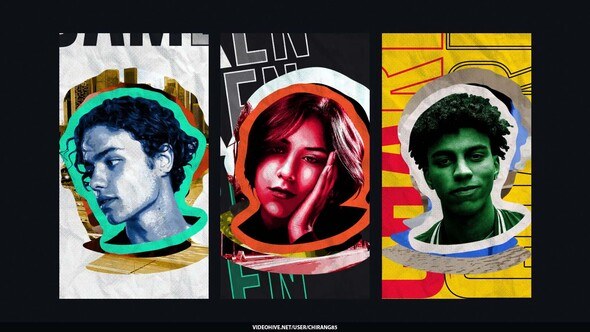Videohive Paper Collage Art Stories Broadcast-packages template preview