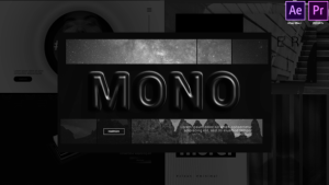 Monochrome Dynamic Typography Video Displays template preview