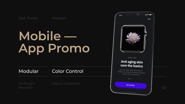 Videohive Mobile Minimal App Promo Product Promo template preview