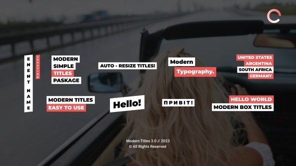 Videohive Modern Titles 3.0 | AE Titles template preview