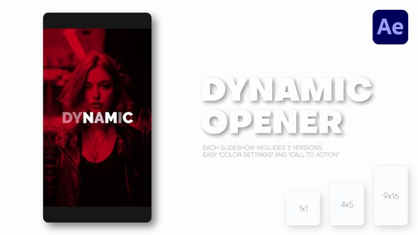 Videohive Vertical Dynamic Slideshow - Reels, Post, Shorts Openers template preview