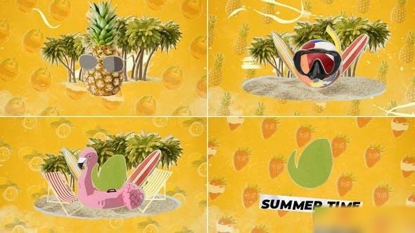 Videohive Collage Summer/Holidays Travel Logo Logo Stings template preview