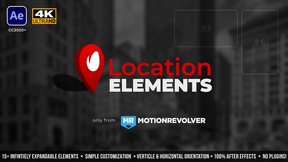 Videohive Map Pin Location Elements Elements template preview