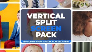 Videohive Vertical Split Screen Pack Video Displays template preview