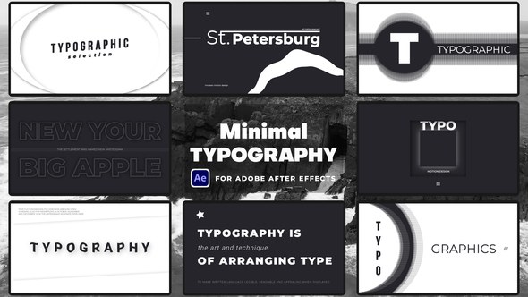 Videohive Minimal Typography 50716080 Video Displays template preview