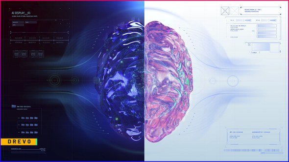 Videohive HUD UI SCREEN 1/ AI Display/ Brain/ Core/ Hitech/ Blockchain/ Processor/ Data Analysis/ Infographics Infographics template preview