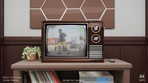 Videohive Retro Television Screen Mockup Video Displays template preview