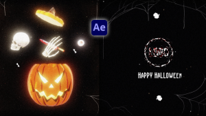 Videohive Halloween Retro Logo Logo Stings template preview