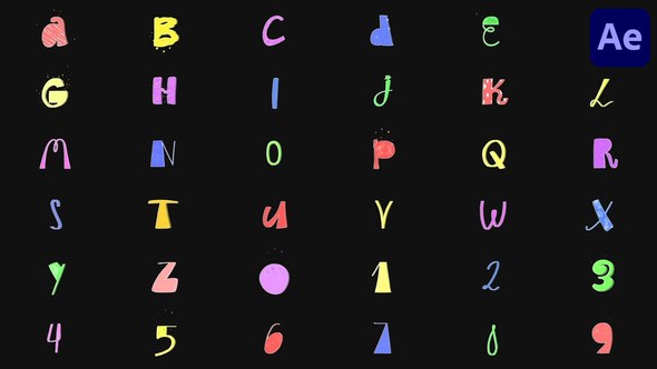 Videohive Cartoon Animated Alphabet for After Effects 54180775 Elements template preview