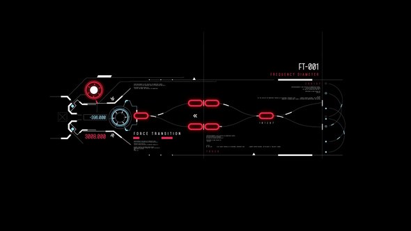 Videohive HUD Force Transmission Infographics template preview