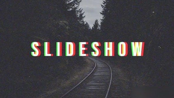 Videohive Melancholy Glitch Slideshow Openers template preview