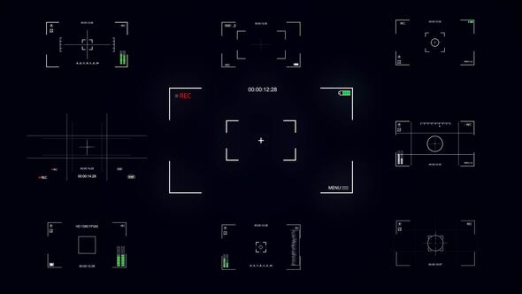 Videohive Video Camera Viewfinder Recording Frame Elements template preview