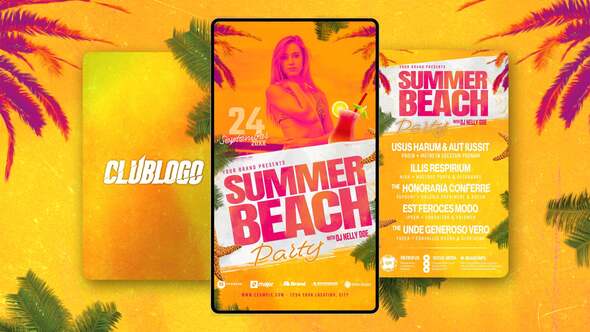 Videohive Animated Nightclub Flyer Template 59252381 Video Displays template preview