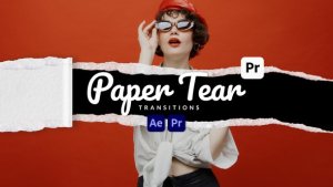 Paper tear Transitions for Premiere Pro Premiere Pro template preview