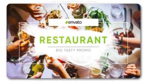 Tasty Restaurant Promo Video Displays template preview