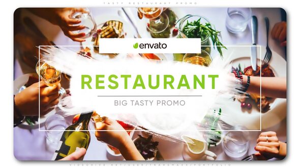 Tasty Restaurant Promo Video Displays template preview