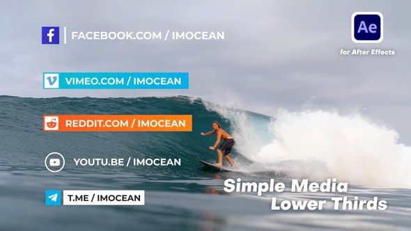Videohive Simple Media Lower Thirds Elements template preview