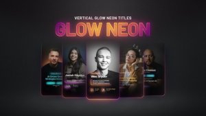 Vertical Neon Speaker Titles Titles template preview