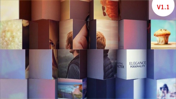 Videohive 3D Colorful Cubes Display Video Displays template preview
