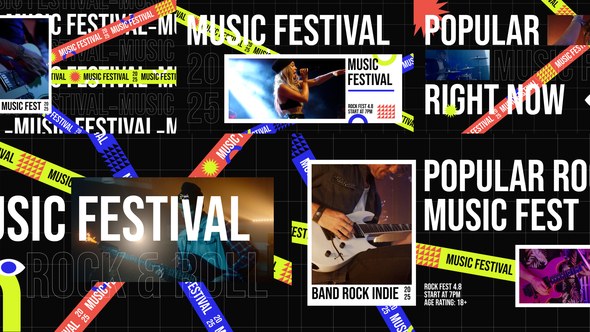 Videohive Music Festival After Effect Video Displays template preview