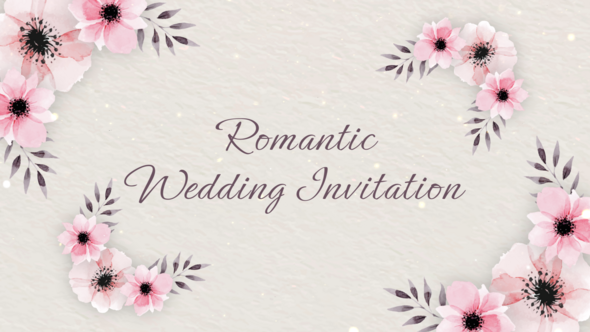 Videohive Romantic Wedding Invitation 50620825 Video Displays template preview