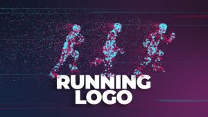 Videohive Running Sport Logo With Particles Logo Stings template preview