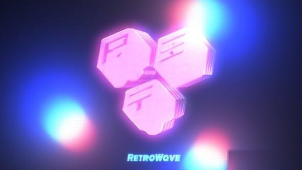 Videohive Retro Neon Motion Trails VHS Logo Logo Stings template preview
