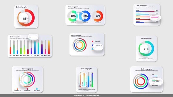 Videohive Infographics Glass Titles Titles template preview