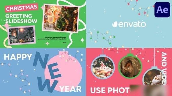 Videohive Christmas Greeting Scenes Slideshow for After Effects Openers template preview
