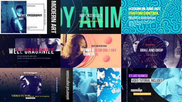 Typography Pack 01 Premiere Pro template preview