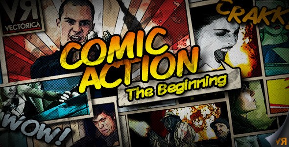 Videohive Comic Action - The Beginning Openers template preview