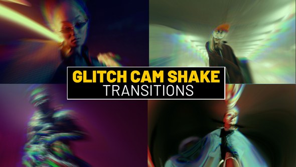 Videohive Glitch Cam Shake Transitions | After Effects Elements template preview
