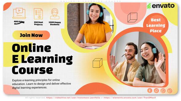 Videohive Online E Learning Course Openers template preview