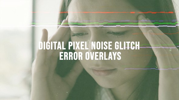 Videohive Digital Pixel Noise Glitch Error Overlays Elements template preview