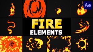 Videohive Cartoon Fire Pack | After Effects Elements template preview
