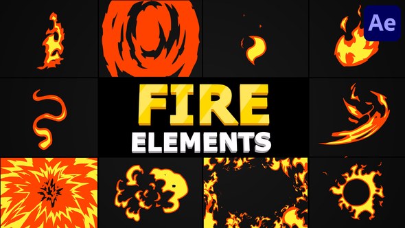 Videohive Cartoon Fire Pack | After Effects Elements template preview