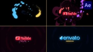 Videohive Neon Drops Logo for After Effects Logo Stings template preview