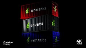 Videohive Cargo Container Display Mockup Video Displays template preview
