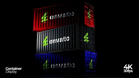 Videohive Cargo Container Display Mockup Video Displays template preview