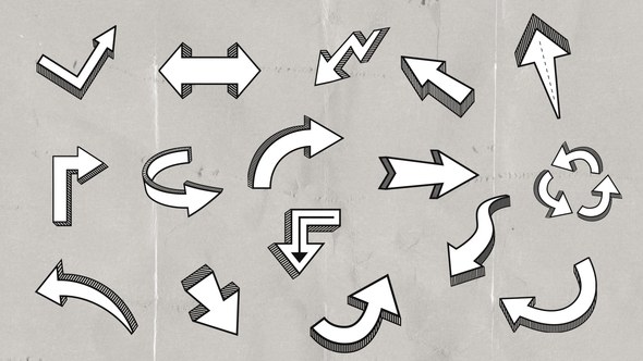 Videohive Doodle Sketch Cartoons Arrows Elements Elements template preview
