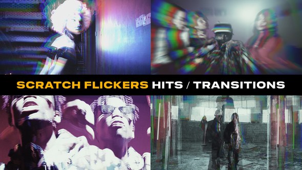 Videohive Scratch Flickers Hits and Transitions | After Effects Elements template preview