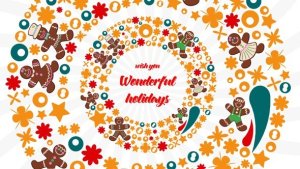 Christmas Flat Colorful Circles Video Displays template preview