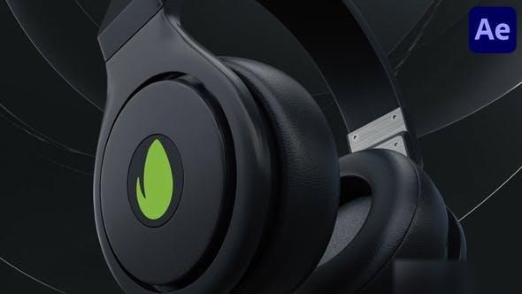 Videohive Headphones Logo for After Effects Logo Stings template preview