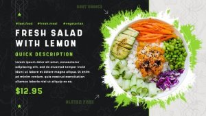 Food Dishes Promo Video Displays template preview