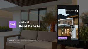 Videohive Vertical Real Estate Video Displays template preview