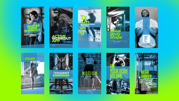 Videohive Fitness Instagram Stories 50042618 Broadcast-packages template preview