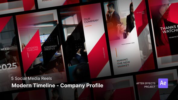 Videohive Social Media Reels - Modern Timeline - Company Profile After Effects Project Files Product Promo template preview
